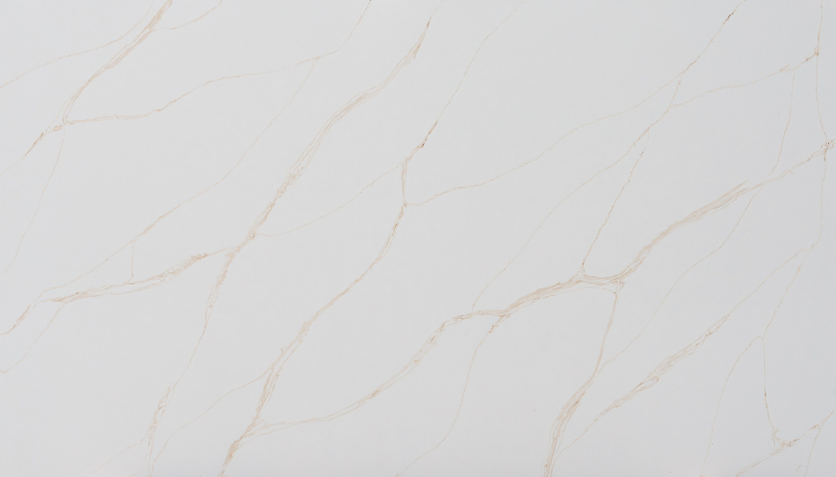 Arisson Gold Paradigm quartz slab detail in Jaipur — KAVITA Stone Boutique