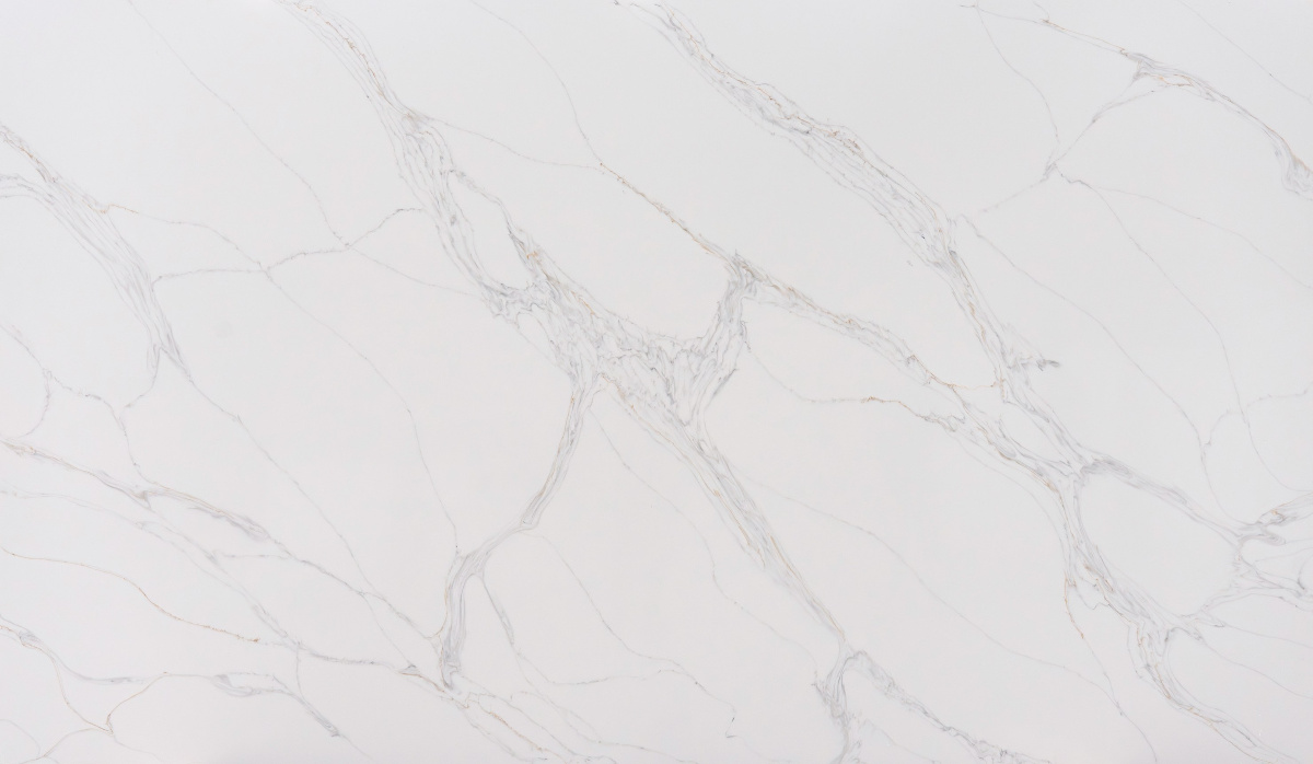 Sorrento Paradigm quartz slab detail in Jaipur — KAVITA Stone Boutique